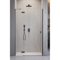 Душевая дверь Radaway Essenza Brushed GunMetal DWJ 80 Left 1385012-92-01L 80 см L, профиль оружейная сталь матовый, стекло прозрачное