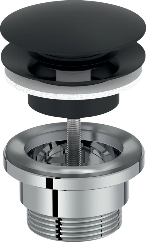 Донный клапан Jacob Delafon E30536-BL клик клак, черный матовый