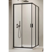 Душевой уголок Radaway Alienta Black D 100×80 10258010-54-01 профиль черный матовый, стекло прозрачное