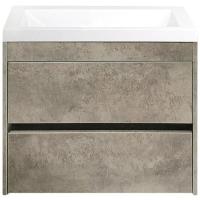Тумба под раковину Art&Max Family подвесная с двумя выкатными ящиками, Cemento Veneto, 750x480x550,