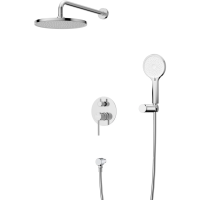 Душевой комплект Cezares Relax RELAX-DSET-01 220 мм, со смесителем, хром