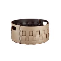Корзина ADJ Bottega 1020.04/06 для белья, круглая, Ø40xH20 см, капучино/шоколад