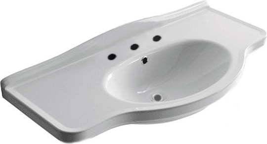 Раковина полувстраиваемая 110 см Galassia Ethos 8435 - 3 отверстия