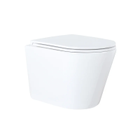 Унитаз Azario Teramo AZ-0053 подвесной, безободковый, с сиденьем микролифт, 48x36.5x36 см, белый