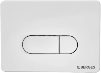 Клавиша для инсталляции Berges Novum D4 040034 для унитаза, АБС-пластик, Soft Touch белая глянцевая
