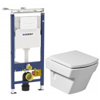 Комплект подвесной унитаз Roca Hall 346627000 + 801622004 + система инсталляции Geberit 458.125.11.1