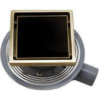 Трап для душа Pestan Confluo Standard 15x15 Black Glass 1 Gold 13000152