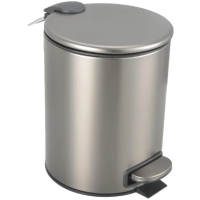 Ведро для мусора Boheme Uno 10426-GM Оружейная сталь