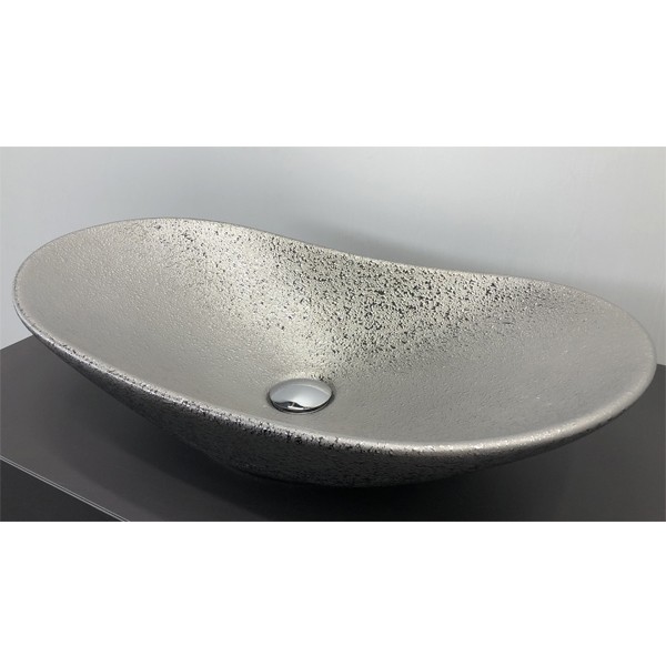 раковина накладная 62 см comforty 7811ass серебро