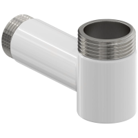 Уголок переходной 1" нар.р. - 3/4" нар.р. белый глянец Сунержа 12-1506-0134