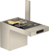 Смеситель Axor MyEdition 47212820 для биде, с донным клапаном, излив 14.5 см, без панели, матовый никель