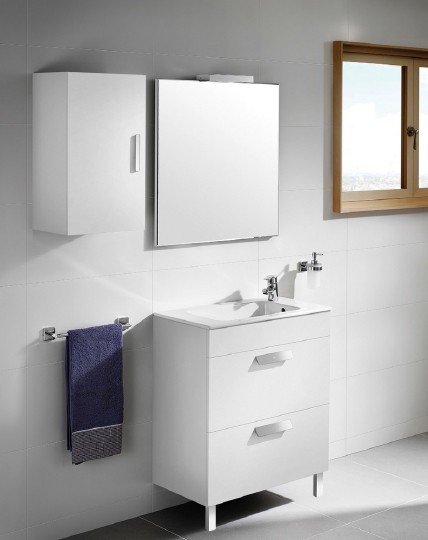 тумба под раковину roca debba 60 zru9302708 подвесная белая