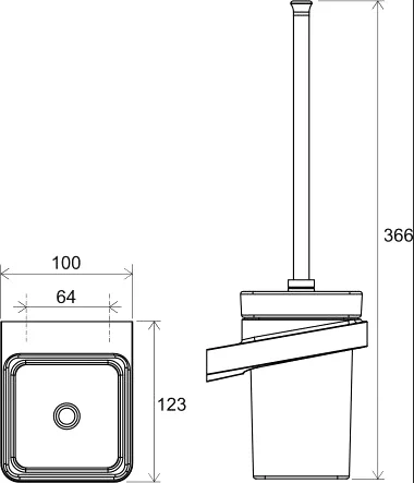 Ёршик для унитаза Ravak 10° X07P566 черный матовый