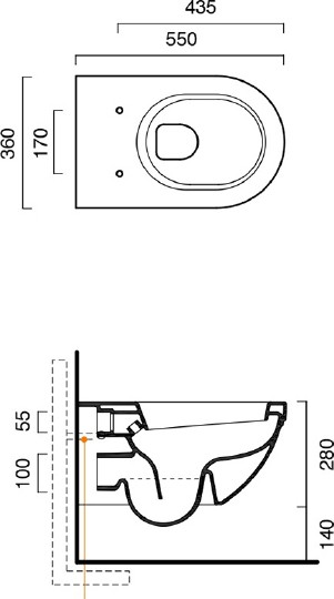 унитаз подвесной catalano canova royal 1vscrn00