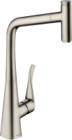 Смеситель для кухни Hansgrohe Metris M71 73803800, сталь