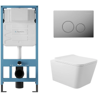 Комплект подвесной унитаз Aqueduto Macio MAC0110 + система инсталляции Aqueduto Tecnica Circulo TEC01 + CIR0100