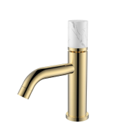 Смеситель для раковины Boheme Stick 121-G-MR-W Золото Белый