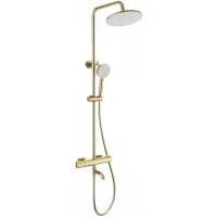 Душевая система Wonzon & Woghand Stay 1 WW-B3051-A1-BG 230 мм, с термостатом, золотой матовый