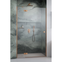 Душевая дверь Radaway Essenza Brushed Copper DWJ 80 Left 1385012-93-01L 80 см L, профиль медь матовая, стекло прозрачное