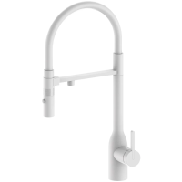 Смеситель для кухни Paulmark MAGNETO ONE Ma213188-WH, с гибким изливом, цвет белый