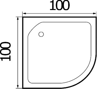 душевой поддон wemor ritsa 100×100x15 c 10000002958 белый