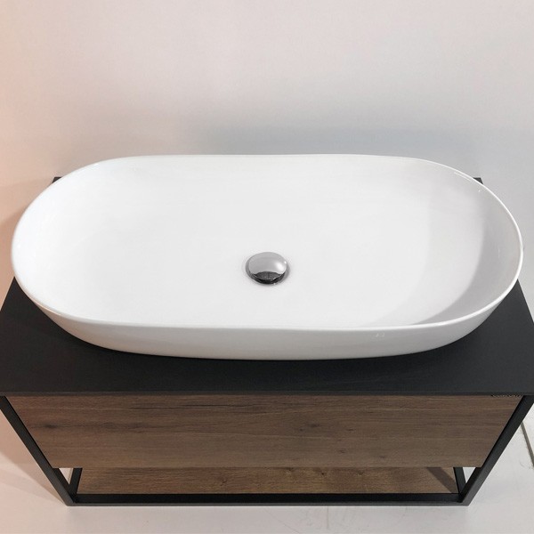 раковина накладная 81 см comforty 78327 белый