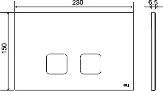 кнопка смыва для инсталляции oli plain plain 070826 для унитаза, пластик, цвет белый