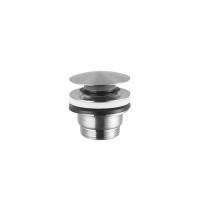 Донный клапан Newform X-STEEL 316 24686.50.050 нажимной “Stop&Go”, для раковин с/без перелива, монтажный размер: 15-67 мм INOX