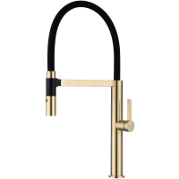 Смеситель для кухни Paulmark Leader Le214101-SBG светлое брашированное золото/ черный