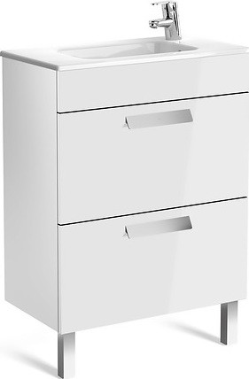 тумба под раковину roca debba 60 zru9302708 подвесная белая