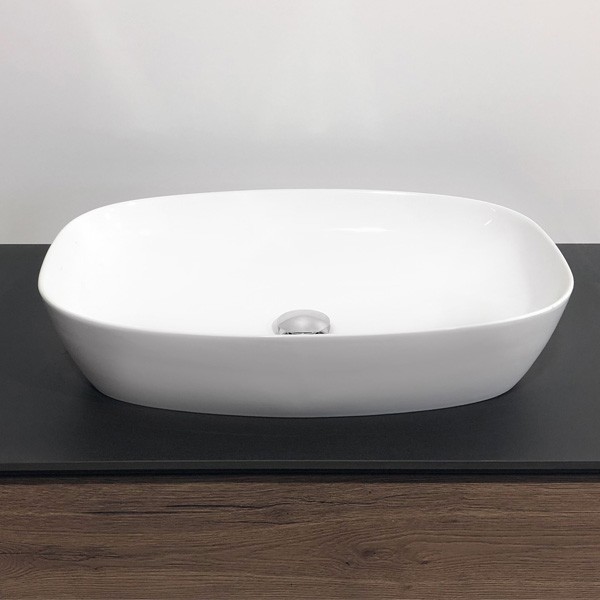 Раковина накладная 60 см Comforty 78329 белый