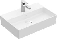 Раковина Villeroy & Boch Memento 2.0 4A226LRW подвесная/накладная, 60x42 см, Stone White (белый матовый) с покрытием CeramicPlus