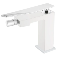 Смеситель Boheme Q 146-WCR.2 для биде, без донного клапана, хром/белый глянец