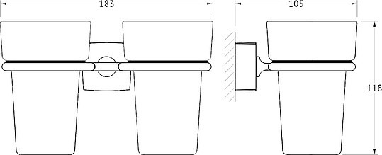 Стакан для зубных щеток FBS Esperado ESP 007
