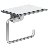 Держатель туалетной бумаги Kludi Vela S 2597105 с полкой для телефона, хром