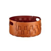 Корзина ADJ Bottega 1020.09/30 для белья, круглая, Ø40xH20 см, коньяк/бордо