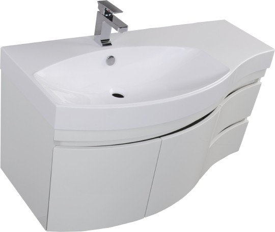 Тумба под раковину Aquanet Опера 00169613 2-115 белая L Тумба под раковину Aquanet Опера 00169613 2-115 белая L