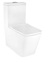 Унитаз моноблок Azario Avanti AZ-6203 напольный, безободковый, горизонтальный слив, с сиденьем микролифт, 64x36x77.5 см, белый