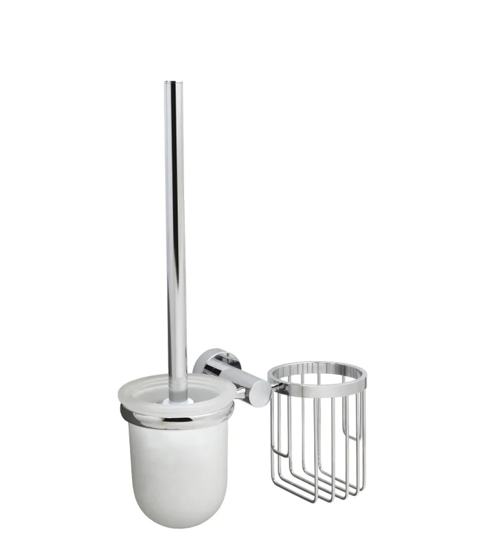 Ёршик для унитаза WasserKRAFT Donau K-9435 с держателем освежителя воздуха, хром
