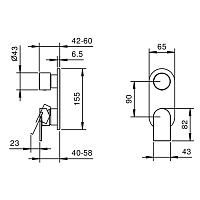 смеситель для душа fantini mare 51 02 v085b