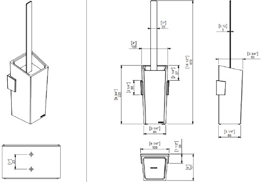 Ёршик для унитаза Sonia S-2 158799 белый
