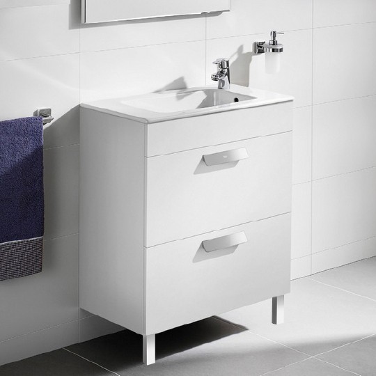 тумба под раковину roca debba 60 zru9302708 подвесная белая