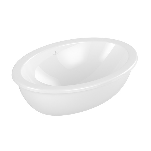раковина villeroy & boch loop & friends 4a55 00 01 60x47 см, встраиваемая, белая