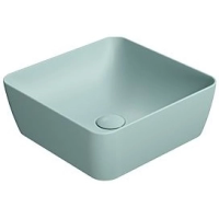 Раковина GSI Nubes 903815 накладная, 38x38 см, Ghiaccio opaco (Голубой матовый)