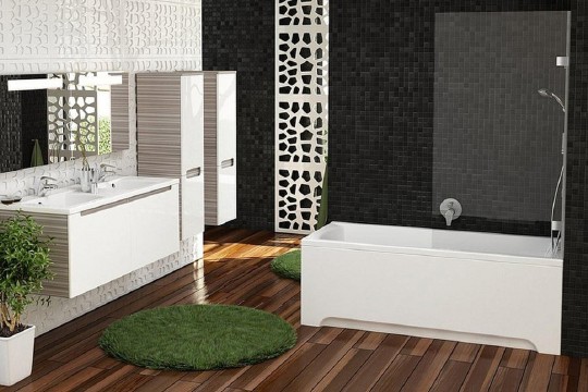 шторка на ванну ravak brilliant bvs1-80 7u840a00z1 transparent, фурнитура хром