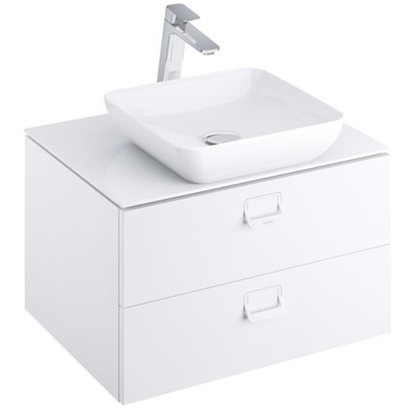 тумба под раковину ravak sd comfort 80 x000001378 подвесная белая глянцевая