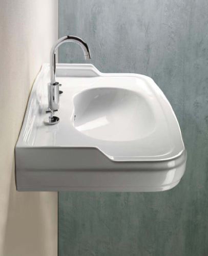раковина gsi old antea 5646112 подвесная, x см, цвет bianco lucido