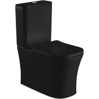 Унитаз компакт Ceruttispa Marmolada MB CT9826 черный матовый с бачком и сиденьем Микролифт