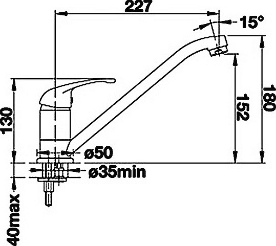 смеситель для кухни blanco daras 524184