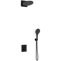 Душевой комплект Vincea Inspire VSFW-3I21MT1MB 247 мм, с термостатом, черный матовый